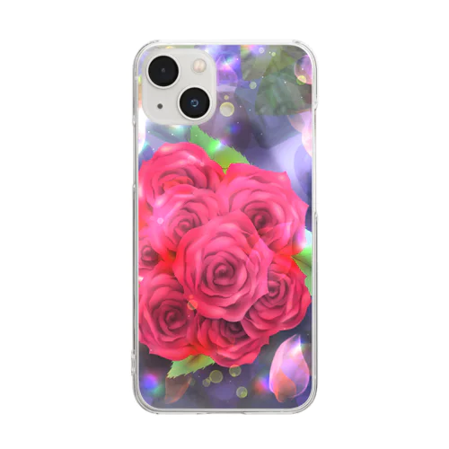 スマホケース☆薔薇 Clear Smartphone Case