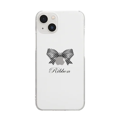 Ribbon-Black Clear Smartphone Case