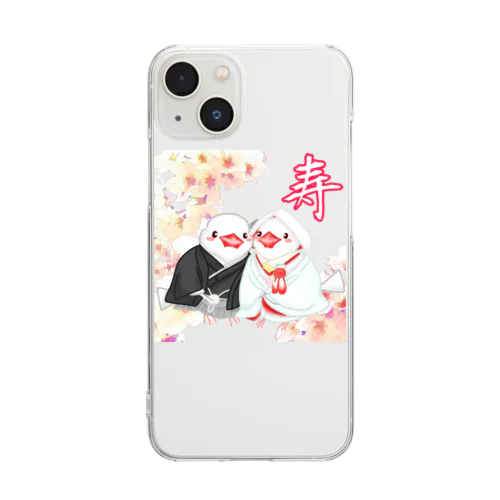 和装婚文鳥ず 寿 Clear Smartphone Case