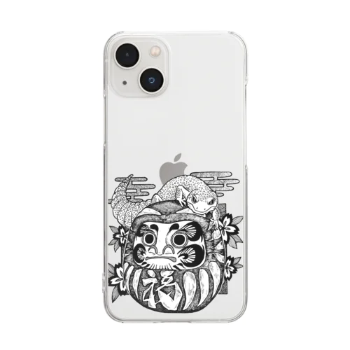 『達磨と石竜子』 Clear Smartphone Case