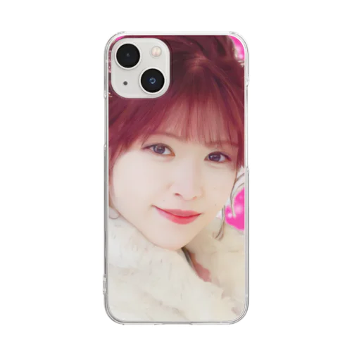 根古水ヒメ🌸No.1 ホットピンクラメ×振袖(アップ)［正方形］ฅ^ơωơ^ฅ♡ Clear Smartphone Case