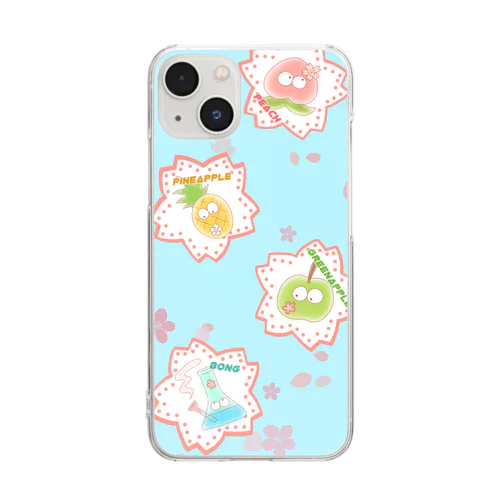 桜×フルーツ Clear Smartphone Case