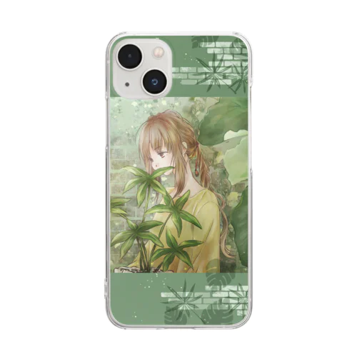 観葉植物と。 Clear Smartphone Case