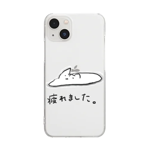 疲れてとけたねこ Clear Smartphone Case