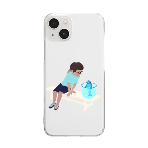 イルカといた夏休み Clear Smartphone Case