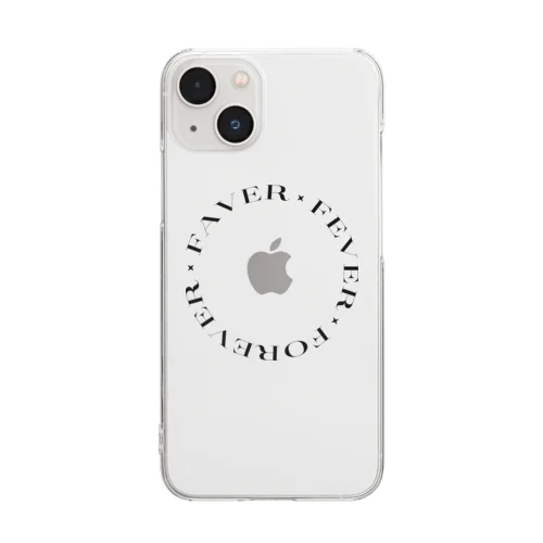 FAVER-circle-onepoint Clear Smartphone Case