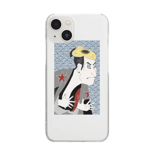 ロックンロール写楽 Clear Smartphone Case