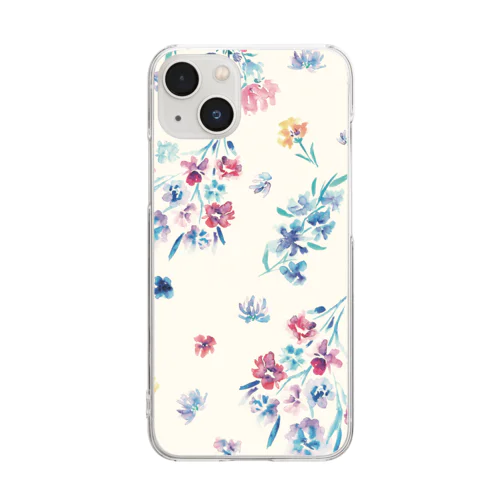 Water color Flower Clear Smartphone Case