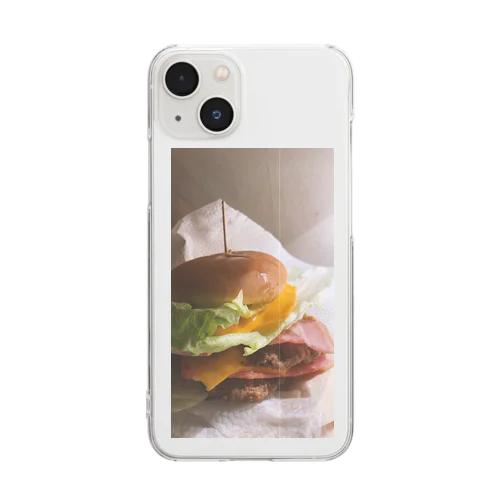 ハンバーガー🍔 Clear Smartphone Case