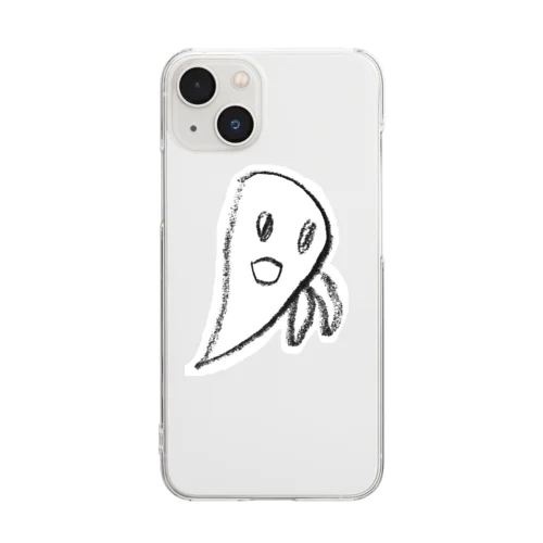 オバケの「バケぽん」 Clear Smartphone Case