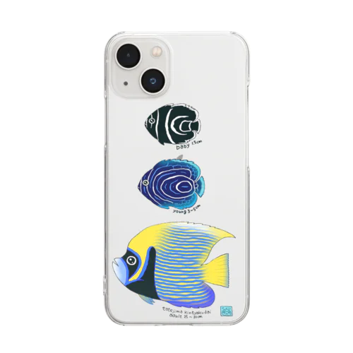 タテジマキンチャクダイ親子 Clear Smartphone Case