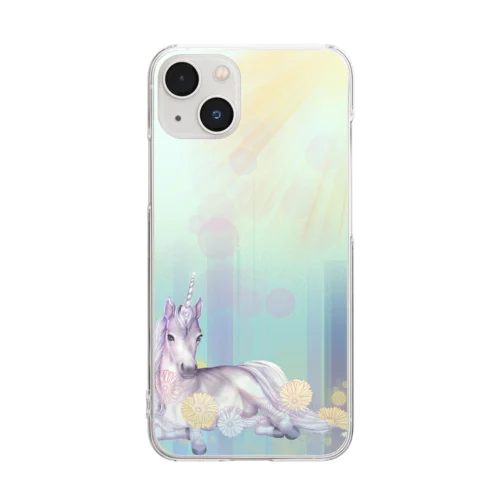 ゆにこーん(青) Clear Smartphone Case