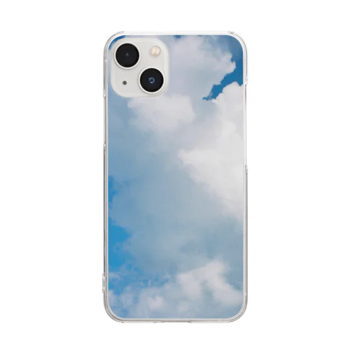 もくもく白い雲 Clear Smartphone Case