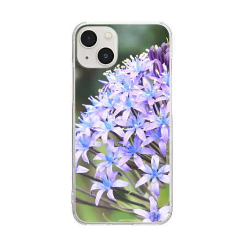 紫花の降臨 Clear Smartphone Case