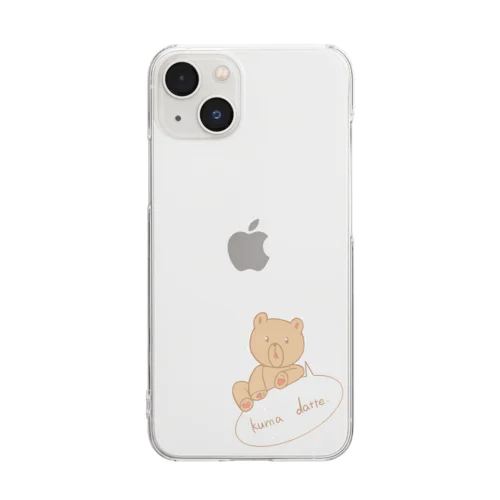 kuma datte Clear Smartphone Case