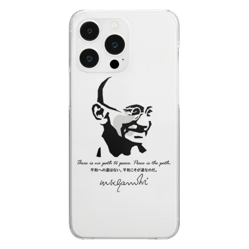 GANDHI ver.2 Clear Smartphone Case