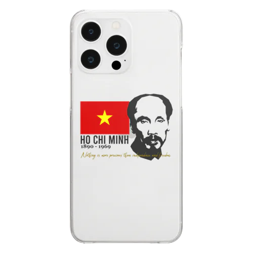 HO CHI MINH クリアスマホケース