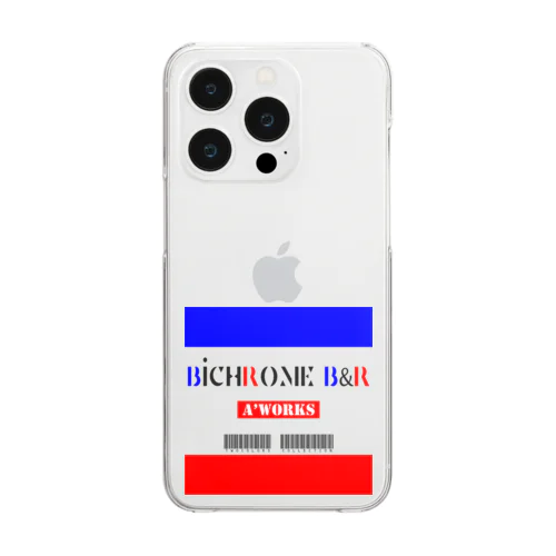 BICHROME BLU&RED クリアスマホケース