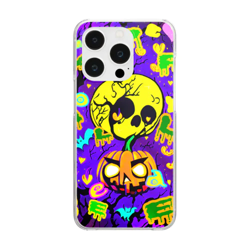 HAPPY HALLOWEEN TRICK OR TREAT Clear Smartphone Case