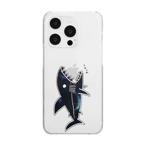 サメ(宇宙) 투명 스마트폰 케이스
