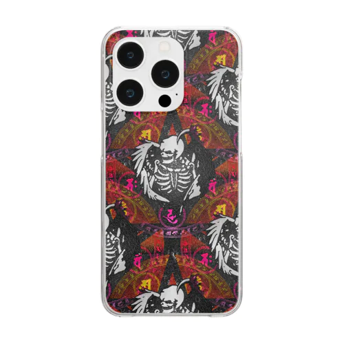 Fallen Angel of SKULL SEAMLESS PATTERN Clear Smartphone Case