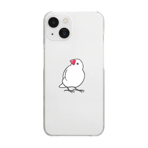 見上げる白文鳥 Clear Smartphone Case