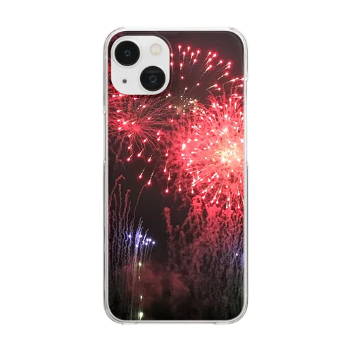  201908171905003　赤の連発 Clear Smartphone Case