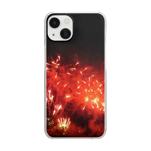 201508161942002　赤い火花 Clear Smartphone Case