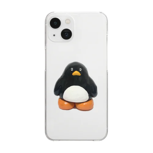 どっしりペンギン Clear Smartphone Case