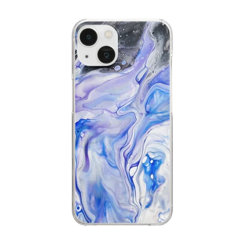 紫のうねり Clear Smartphone Case