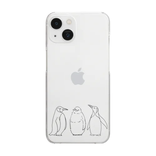 ペンギンファミリー Clear Smartphone Case
