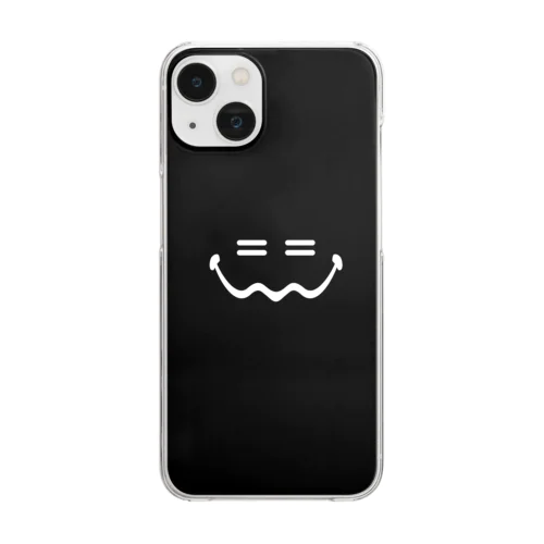 II smiley【BLACK】 Clear Smartphone Case
