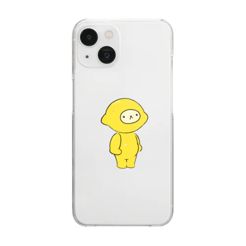 れもんいぬ　れもんステッカー Clear Smartphone Case