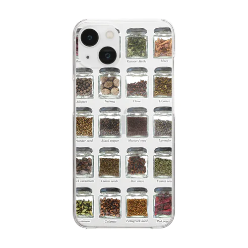 食べ物-スパイス- Clear Smartphone Case