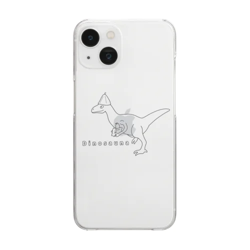 Dino sauna Clear Smartphone Case