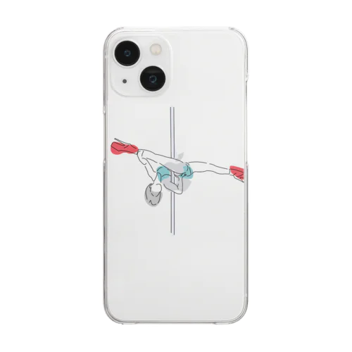 パワフルなポールダンサー Clear Smartphone Case