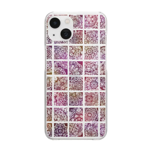 イラスト-ペン画レッド- Clear Smartphone Case