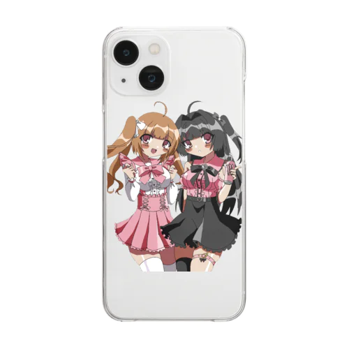 平成風 量産型ちゃん＆地雷系ちゃん Clear Smartphone Case