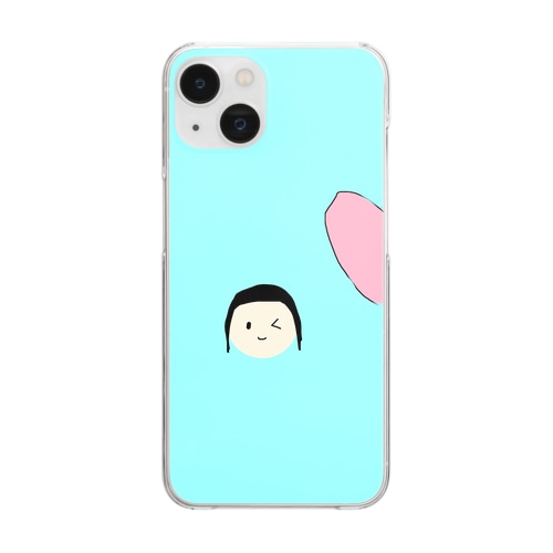 繋げてハート‼︎星ウサちゃんと女の子 Clear Smartphone Case