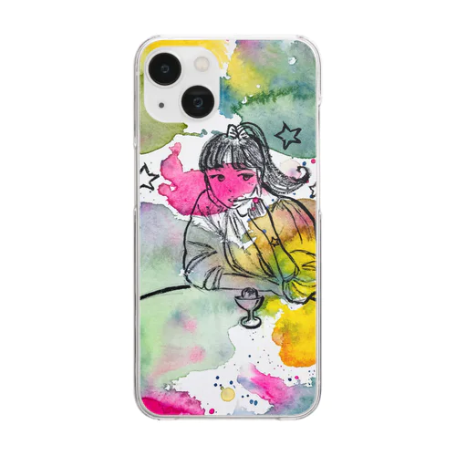 イラストあいすくりぃむ Clear Smartphone Case