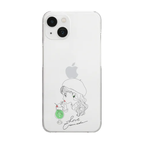 Love creamsoda Clear Smartphone Case