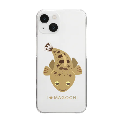 真鯒(まごち)の『マゴチン』( I LOVE MAGOCHI 版 ) produced by マゴチハンター Clear Smartphone Case