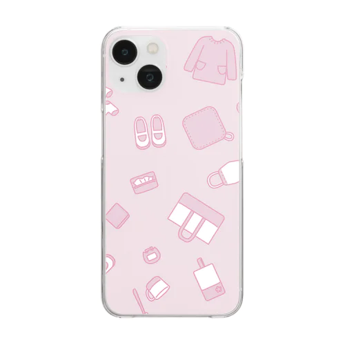 園の生活　PINK Clear Smartphone Case