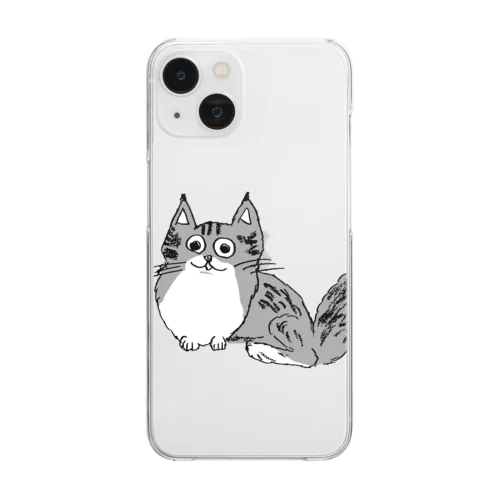 でか猫Qoo Clear Smartphone Case