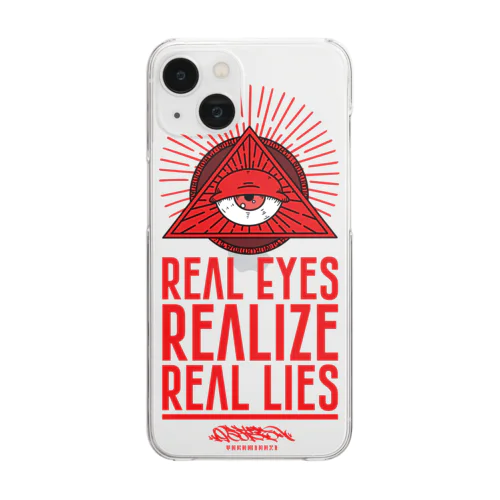 REAL EYES REALIZE REAL LIES (RED ver.) クリアスマホケース