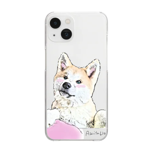 ◇秋田犬ななちゃんグッズ◇ Clear Smartphone Case