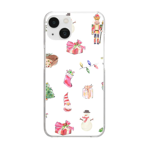 クリスマス8 Clear Smartphone Case