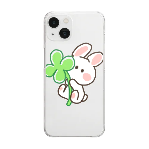 幸運のうさぎ Clear Smartphone Case