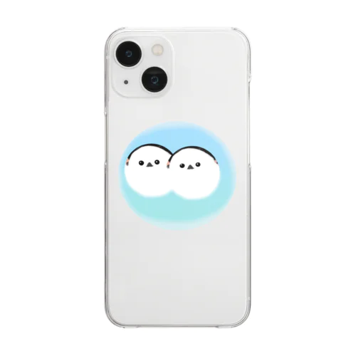 ふたごのシマエナガちゃん Clear Smartphone Case