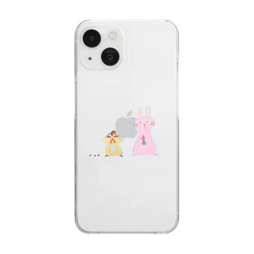 うさぎとリス Clear Smartphone Case